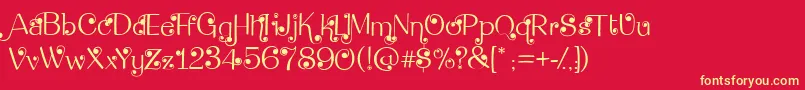 DeanmartinSwing Font – Yellow Fonts on Red Background