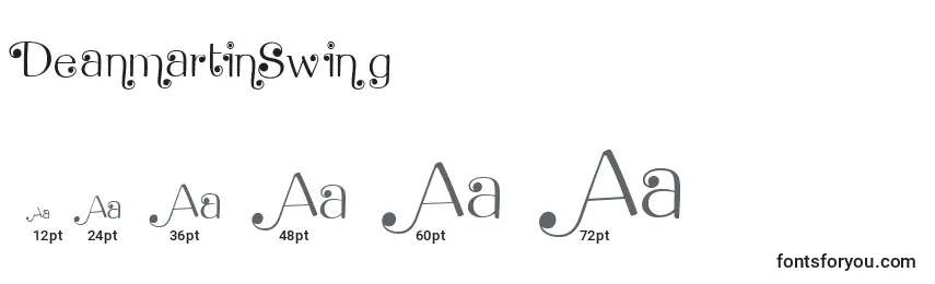 DeanmartinSwing Font Sizes