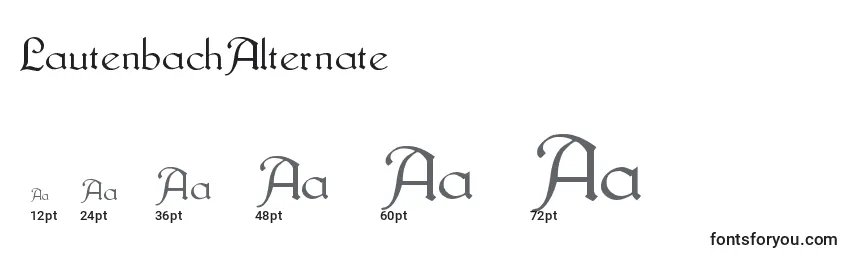 sizes of lautenbachalternate font, lautenbachalternate sizes