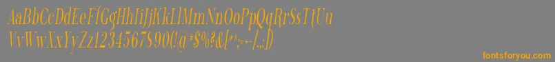 PhosphorusTrichloride-Schriftart – Orangefarbene Schriften auf grauem Hintergrund