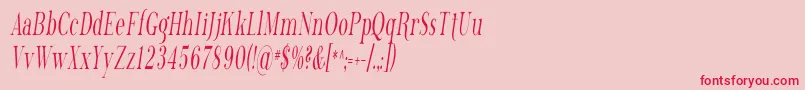 フォントPhosphorusTrichloride – ピンクの背景に赤い文字