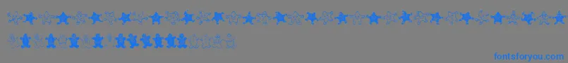 Wwgingerbread Font – Blue Fonts on Gray Background