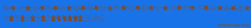 Wwgingerbread Font – Brown Fonts on Blue Background