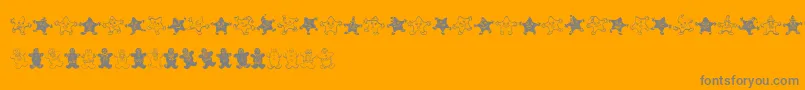 Wwgingerbread Font – Gray Fonts on Orange Background