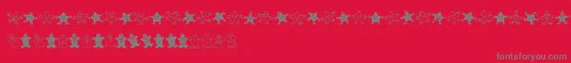 Шрифт Wwgingerbread – серые шрифты на красном фоне