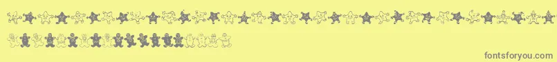 Czcionka Wwgingerbread – szare czcionki na żółtym tle