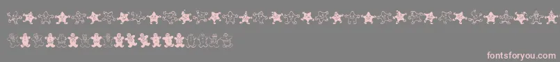 フォントWwgingerbread – 灰色の背景にピンクのフォント