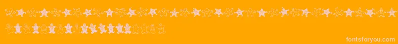 Wwgingerbread Font – Pink Fonts on Orange Background