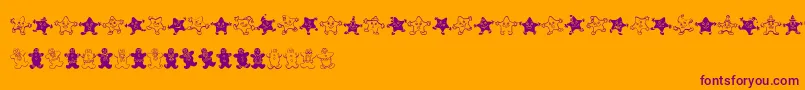 Wwgingerbread Font – Purple Fonts on Orange Background