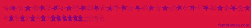 Wwgingerbread Font – Purple Fonts on Red Background