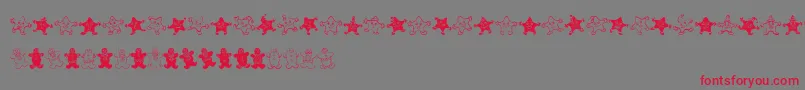 フォントWwgingerbread – 赤い文字の灰色の背景