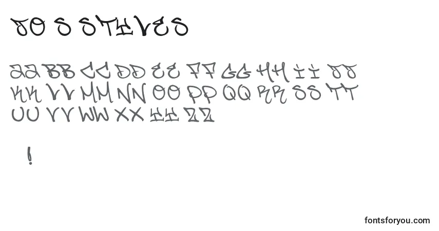 Fuente Jo s Styles - alfabeto, números, caracteres especiales