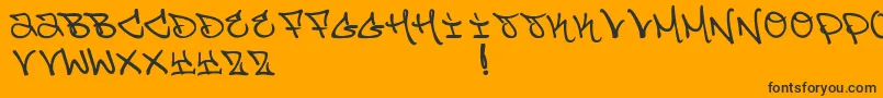 Jo s Styles Font – Black Fonts on Orange Background