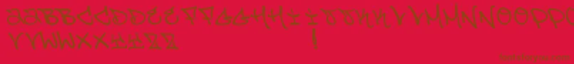 フォントJo s Styles – 赤い背景に茶色の文字