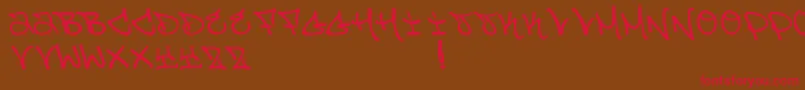 Jo s Styles Font – Red Fonts on Brown Background