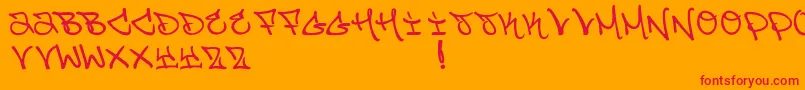 Jo s Styles Font – Red Fonts on Orange Background
