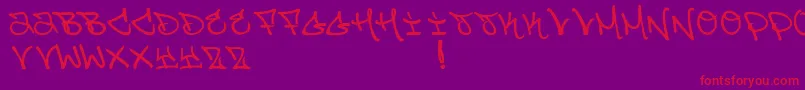 Jo s Styles Font – Red Fonts on Purple Background