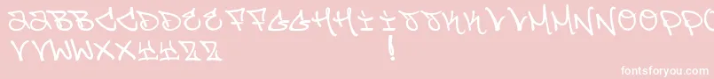 Jo s Styles Font – White Fonts on Pink Background