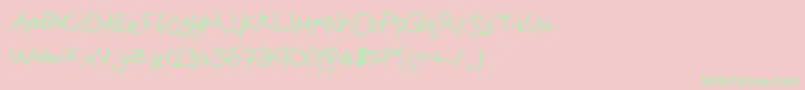 Подробнее о шрифте Joanna  s handwriting Шрифт Joanna  s handwriting – зелёные шрифты на розовом фоне
