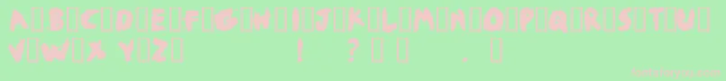 Jobby Font – Pink Fonts on Green Background