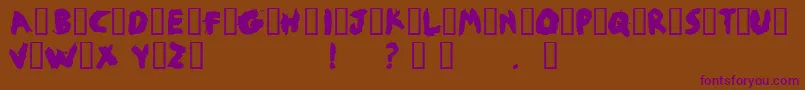 Jobby Font – Purple Fonts on Brown Background