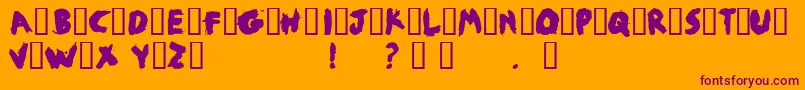 Jobby Font – Purple Fonts on Orange Background