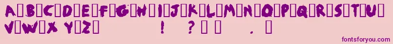 Jobby Font – Purple Fonts on Pink Background