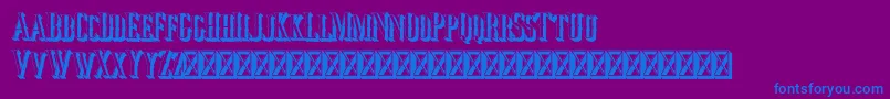 Jocker Extrude Right Font – Blue Fonts on Purple Background