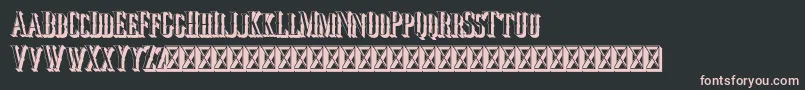 Jocker Extrude Right Font – Pink Fonts on Black Background