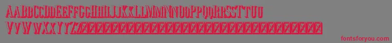 Jocker Extrude Right Font – Red Fonts on Gray Background