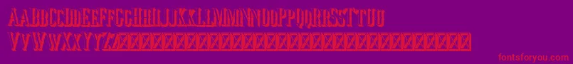 Jocker Extrude Right Font – Red Fonts on Purple Background
