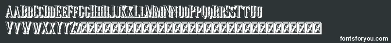 フォントJocker Extrude Right – 黒い背景に白い文字
