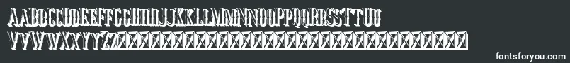 Шрифт Jocker Extrude Right – белые шрифты на чёрном фоне