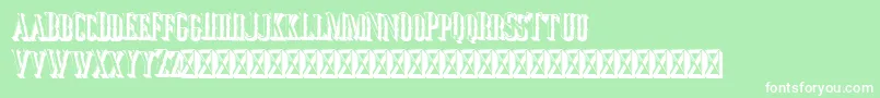 Jocker Extrude Right Font – White Fonts on Green Background