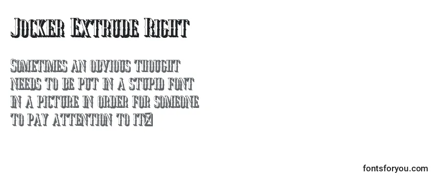 Jocker Extrude Right (131004) フォントのレビュー