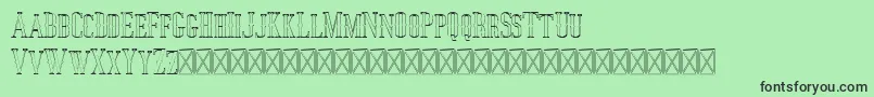 Jocker Outline-Schriftart – Schwarze Schriften auf grünem Hintergrund