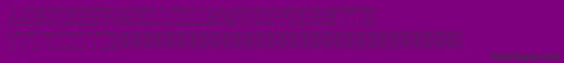 Jocker Outline-Schriftart – Schwarze Schriften auf violettem Hintergrund