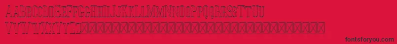Police Jocker Outline – polices noires sur fond rouge