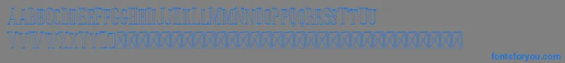 フォントJocker Outline – 灰色の背景に青い文字