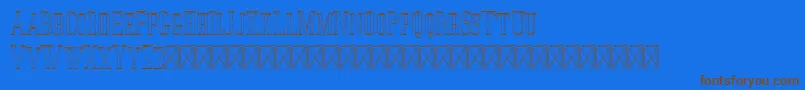 Jocker Outline Font – Brown Fonts on Blue Background