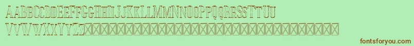 Jocker Outline Font – Brown Fonts on Green Background