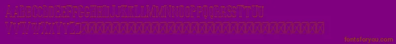 フォントJocker Outline – 紫色の背景に茶色のフォント