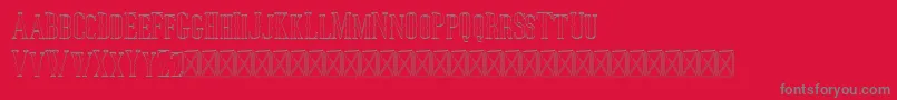 Jocker Outline Font – Gray Fonts on Red Background