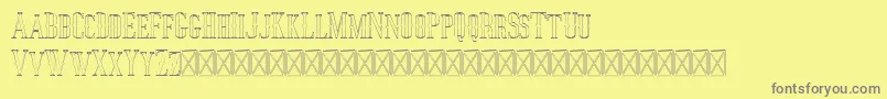 Подробнее о шрифте Jocker Outline Шрифт Jocker Outline – серые шрифты на жёлтом фоне