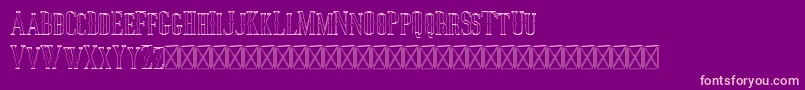 Jocker Outline Font – Pink Fonts on Purple Background