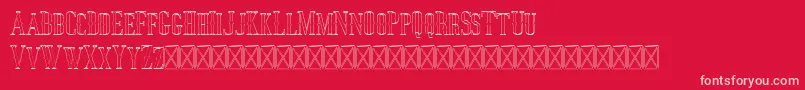 fuente Jocker Outline – Fuentes Rosadas Sobre Fondo Rojo