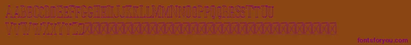 Jocker Outline Font – Purple Fonts on Brown Background