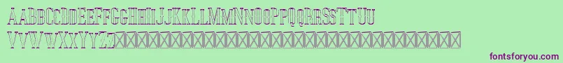 Jocker Outline Font – Purple Fonts on Green Background
