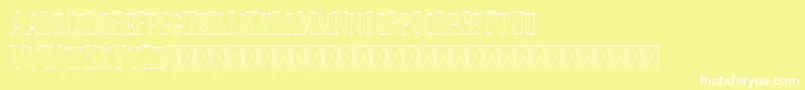 Police Jocker Outline – polices blanches sur fond jaune