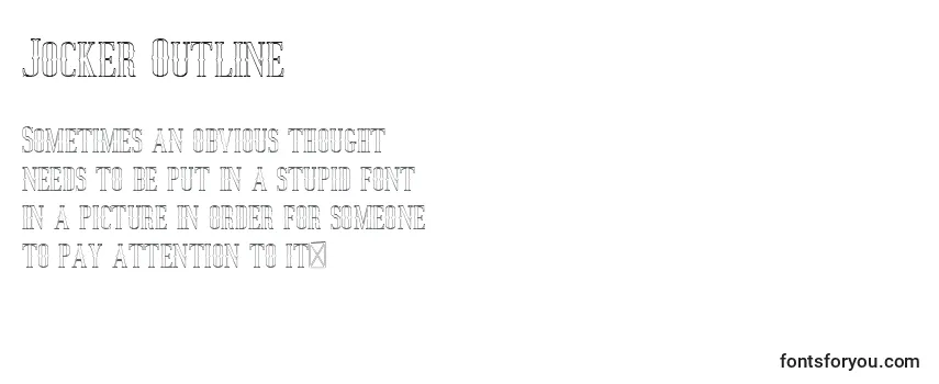Обзор шрифта Jocker Outline (131006)